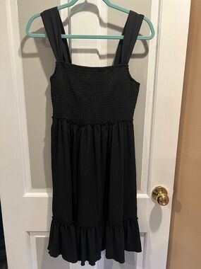 Women’s Black Smocked Sundress